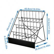 Counter Card Rack Display Stand In Black - 4 Tier Wire Book Magazine - Black - View 2