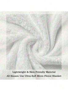 Soft Funny Throw Blanket Super Plim Plim Premium Flannel Fleece Lightweight Blanket Warm Plush Blankets All Season Use (280gsm) - 白色 - 查看 2