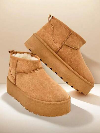 Nuevas botas de nieve para mujer, Otoño/Invierno 2024, tipo chanclas con suela gruesa, de doble uso, con relleno de algodón para uso al aire libre