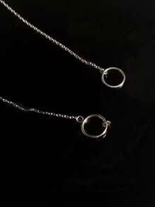 1PC Stainless Steel Chain Linked Earring Hinged Lip Ring Fake Piercing Lip Clip Anime Nana Style Punk Jewelry Body Piercing