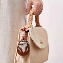 8-Key Kalimba Thumb Piano, High-Quality Mini Portable Keyboard, Convenient Party Gift, No Power Source Needed, Artificial Wood Material, Home Kitchen Party Supplies - Wood Color - View 5