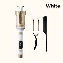 32mm全自动卷发器（赠品：1个梳子/1个鸭夹/2个夹子）智能数显懒人小工具陶瓷涂层保护秀发科技防烫卷发器适合节日：情人节/母亲节/生日礼物/婚礼造型/日常护理/给女朋友的惊喜美人最爱造型工具套装适合角色扮演、派对、居家、旅行 - 彩色 - 查看 13