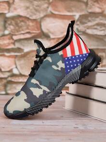 Men's Breathable Knit Casual Sports Running Shoes, Suitable For All Seasons