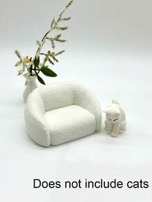 Ghế sofa nhựa cho nhà búp bê, mô hình sofa thu nhỏ, sofa thu nhỏ thực tế, ghế đôn thư giãn thu nhỏ trang trí, thích hợp để trang trí nhà mô hình. - Nhiều màu - Xem 3