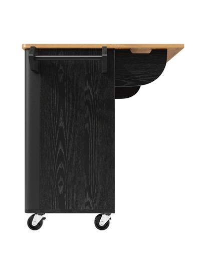 Kitchen Trolley Towel Rail, Spice Rack Adjustable Dividers, Mobile Isl Wheels Doors, Buffet, Trolley, Ideal Dining Room view 11