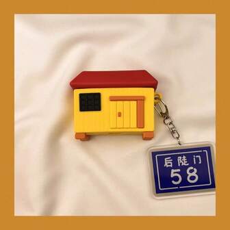 Cute Cartoon 3D House Shaped Earphone Case