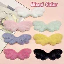 18pcs Mini Angel Wings Patches For DIY Sewing Projects, Soft And Colorful Decorations, Fluffy DIY White Angel Charms For Christmas, Halloween, Thanksgiving, Valentine's Day Decorations, Crafting Supplies, Doll Making Supplies - Multicolor - View 17