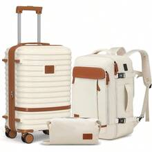 Joyway Juego de equipaje de mano Blanco Carry on luggage Laggage de viaje expandible Hardside con bloqueo Tsa - Conjuntos de 4 piezas Blanco+ (13/20) - Ver 9