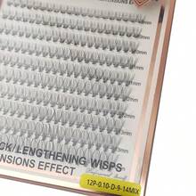 Cílios Postiços Fio Fio New Show 12 P-0.10-D-9-14 Mix - Preto - Visão 3