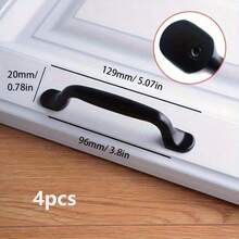 4 件金属橱柜把手 - 适用于厨房、抽屉和橱柜的多功能旋钮