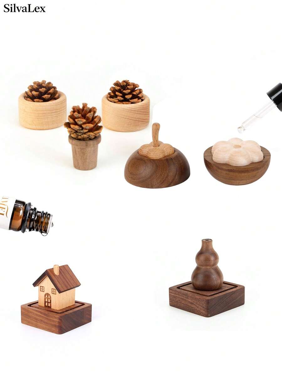 Difusor de Aroma de Madeira SilvaLex, Difusor de Fragrância para Carro, Decoração de Aromaterapia para Casa e Escritório