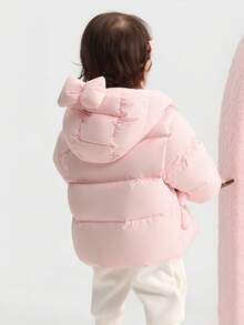 Balabala Young Girl Down Jacket, 2025 Winter, Thick Warm Outerwear - Pink - View 3