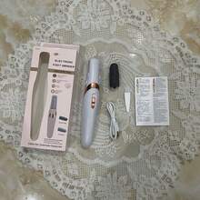 1 USB Rechargeable Electric Pedicure Tool Set, Nail Grinder With Dual Roller Heads - Coarse And Fine Grinding Heads For Smooth Feet, Portable Dead Skin And Calluses Remover, Perfect For Home And Salon Professional Use, Travel Kit, And Gift (Includes Cleaning Brush), Foot Smoothing Tool| Ergonomic Design| Equipped With Foot Grinding Assist Light