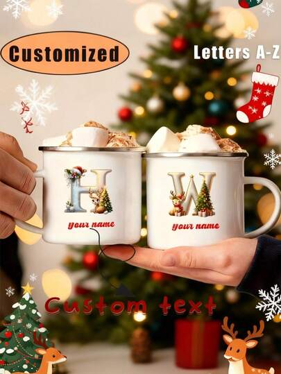 Personalized Gift Enamel Mug, Unique Gift For Special Occasions, Personalized Photo Coffee Mug, Custom Camping Mug, Custom Christmas Gift, Personalized Anniversary Photo Mug, Perfect Gift For Family, Friends, Personalized Halloween Enamel Mug, Custom Mug, Custom Coffee Mug, Mother's Day Gift, Father's Day Gift, Anniversary Gift, For Graduation, For Weddings, For Housewarming Dining Room, Living Room, Bedroom, Office, Tea Room, Home, School