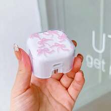 Bow Design Charger Protector Case, Suitable For 20W UK Plug Charging Cable, Transparent Protection Cover To Prevent Bending - Clear - View 6