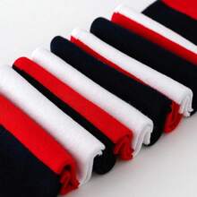 Kayhoma Extra Long Cotton Stripe Thigh High Socks Over The Knee High Socks{"Size_name":"Medium","Color_name":"Blue/Whtie/Red"} - 藍/白/紅 - 查看 4