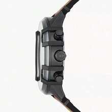 Diesel 1 Reloj Diesel Griffed Cronógrafo para Hombres - Caja de acero inoxidable negro de 48 mm, Esfera negra con índices de barras, Correa de cuero negro, Resistente al agua 50 M - DZ4569