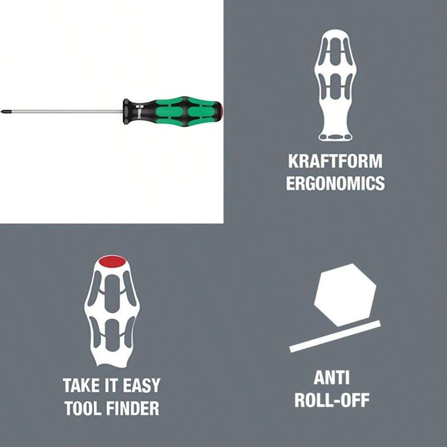 Wera Kraftform Plus 350 - Desatornillador, ,(Phillips, PH 0 Head, 4" Blade Phillips) - Tipo 4 - Ver 1