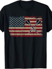 An Flag Darts T-Shirt I Proud USA Dart Player Jersey T-Shirt - Style 7 - View 1