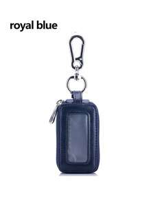 1pc Car Key Holder Zipper Pouch, Personalized Double-Layer Key Organizer Waist Hanging, Large Capacity Leather Zipper Car & Home Key Bag - A - View 11