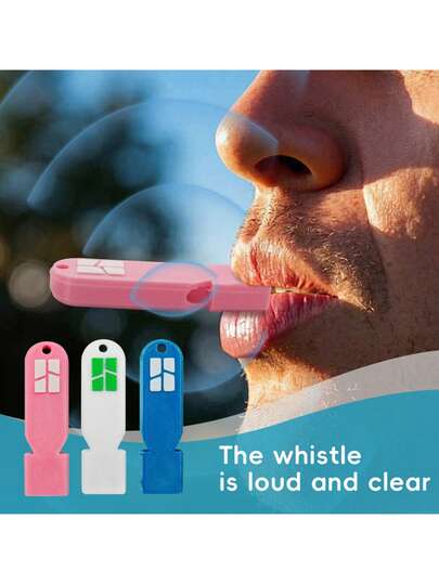 1 apito com cordão, apito de sobrevivência portátil compacto e alto, ferramenta de plástico para acampamento ao ar livre