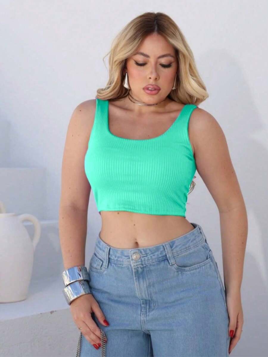 Cropped Feminino Fashion Versátil e Confortável - Verde - Visão 1