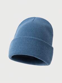 1 Stück einfarbige warme gestrickte Beanie Mütze für Herren, vielseitig für Herbst/Winter Alltag und Ausflüge, Winterkopfwärmer - Hut - Übersicht 28