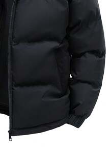 Men's Jacket, Colorblock Detachable Hood Jacket For Men, Fashionable Casual Loose Fit Sportswear, Large Pocket Design, Winter