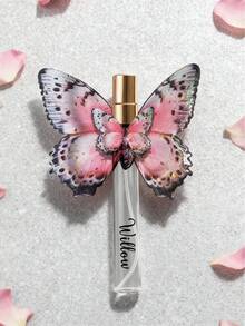 Customized Name Butterfly-Shaped Perfume Atomizer Bottle - Personalized Decorative Portable Leak-Proof Fragrance Spray Bottle, Refillable Travel Perfume Container With Golden Nozzle & Clear Window, Ideal For Storing Perfume, Essential Oils & Cologne - 10ml - View 6
