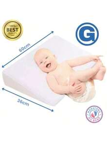 BABY MARATHON Anti-Reflux Pillow For American Crib And Bed, Ramp Filling + 1 Pillowcase - Baby Pink - View 2