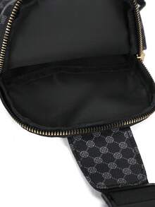 1pc Fashionable Retro PU Leather Lightweight Men's Chest Bag/Phone Bag, Backpack