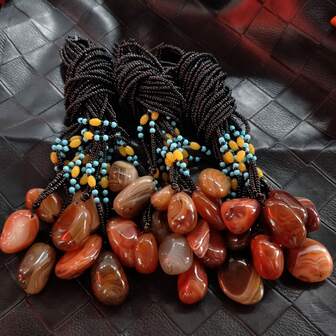 1 件随机图案 2.5 厘米-3 厘米玛瑙宝石吊坠，象征性项链吊坠，毛衣链，珠宝爱好者的生日、节日、圣诞节、新年首选礼物