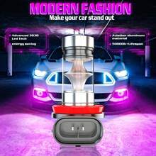 2* H11  H9 LED Bulbs Pink Purple Super Bright Fog Lights High Power - 預設 - 查看 8