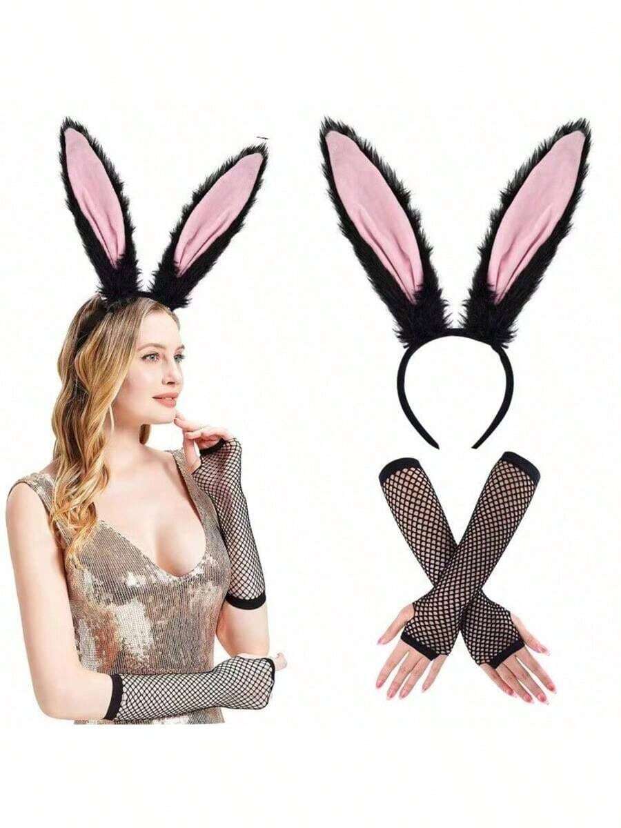 New Fashion Versatile Headband For Women, 2025 Party, Ball, Cosplay Bunny Girl Headband Set Halloween - Rabbit - View 1
