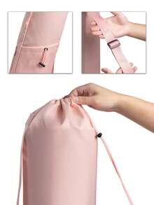 Yoga Mat Strap With Water Bottle Pocket And Bottom Wet Bag, Large Capacity Multi-Function Storage Bag, Convenient To Carry Yoga Mat