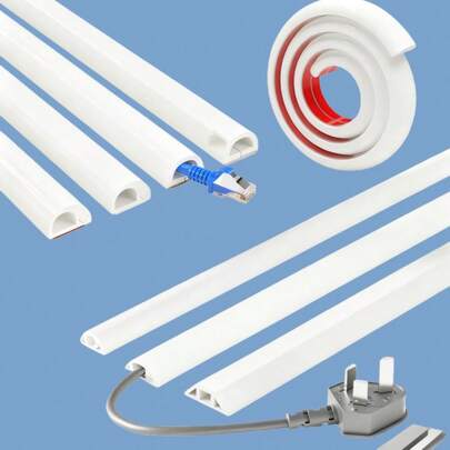 1 Roll Of Vinyl Self-Adhesive Floor Decorative Strip, Easy To Install, 39.37 Inch Multi-Purpose Internal Edging Protector With Concealed Cable Channel