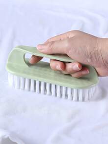 Multi-Functional Portable Household Cleaning Brush: Hard Bristle For Clothes, Washbasin, Shoe, And Board - Includes Handle For Easy Cleaning And Organization - Multicolor - View 1