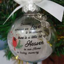1pc Angel In Heaven Decoration Commemorative Artificial Feather Ball Christmas Decoration Pendant Scene Decor, Christmas Tree Decor, Home Decor, Holiday Party Supplies - Multicolor - View 27
