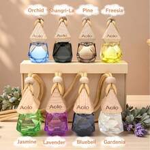 4/8-Piece Car Air Freshener Set, Car Aromatherapy Diffuser | Long-Lasting Fragrance, Multiple Scent Options, Powerful Air Freshening | Premium Gift Box - Ideal For Christmas, Halloween, Stocking Stuffers & Birthday Gifts | Pendant Aromatherapy Decoration - Suitable For Multiple Scenarios (Wardrobe, Bathroom) - 4-Bottle Pack (Set B) - 查看 12