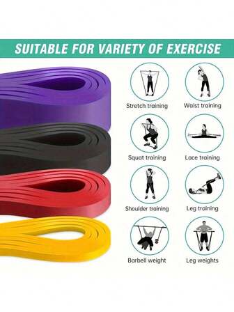 1pc Fitness Resistance Band, Pull-Up Resistance Band, Strength Training Resistance Rope, Men's And Women's Yoga Stretching Auxiliary Resistance Training Resistance Rope, Men's And Women's Yoga Stretching Auxiliary Resistance Band