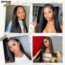 200% Density 13x4/13x6 Straight Lace Front Wig, 5x5 Lace Closure Wig, No Glue Needed, Instant Wear, 200% Density Natural Black Hairline Wig, Suitable For Daily Wear, Elegant Style - Natural & Black - View 9