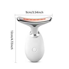 Belovedone Neck & Face Massager, Neck Beauty Device, 3 Intensity Levels & Constant Temperature Massage & 3 Color Modes Neck & Face Beauty Device, Reduces Fine Lines & Lifts Sagging Skin, Heating Vibration Skin Rejuvenation Lifting Beauty Instrument, Suitable For Home Facial Care Machine - White - View 9