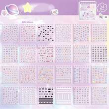 Libro de pegatinas de fiesta de mascotas de dibujos animados NINI Creative, pegatinas artesanales lindas, pegatinas de arte de uñas DIY, hechas de material PVC, disponibles en tres estilos, cada libro contiene 24 pegatinas únicas. Adecuado para usar en álbumes de fotos, portátiles, refrigeradores y como decoración para fundas de teléfonos con temas de dibujos animados. Los diseños son adecuados para diversas ocasiones como reuniones familiares, cumpleaños, fiestas, Halloween y Navidad.