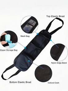 1pair Car Seat Storage Hanging Bag, Multi-Pocket Seat Side Organizer, Car Multifunctional Storage Mesh Net Pocket, Can Hold Mobile Phone, Wallet, Glasses, Suitable For Cars, SUVs, Trucks - Black - View 9
