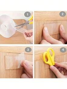 1pc Heavy Duty Double Sided Tape - Reusable, Residue-Free, Strong Adhesive, Multi-Purpose, Removable & Washable, Suitable For Home, Office & Car!1/3/5M Double Nano Tape Tracsless Double Sided Tape Transparent No Trace Reusable Waterproof Adhesive Tape - Multicolor - View 5