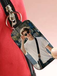 1个定制照片钥匙扣，个性化皮革照片钥匙扣，定制图片钥匙扣，生日礼物，周年纪念礼物，情人节礼物，父亲节礼物，母亲节礼物，小饰品 - 風格B - 查看 4