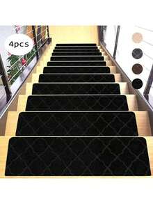 4/7/15pcs Carpet Stair Treads, Suitable For Stair Steps, Protect Elderly And Pets, Non-Slip Stair Mats, Trimmable And Reusable, Reinforced Edges, Durable Stair Covering Pads - Multicolor - View 12