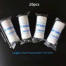 1/10/20 件弹性绷带卷 - 透气可拉伸白色弹性绷带，适用于手指、手腕、脚踝和腿部 - 灵活设计，提供支撑和保护，腕部弹性绷带，腕部支撑，灵活绷带，安全贴合包裹