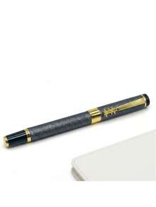 FOUNTAIN PEN WITH SILVER GREY BRIGHT PEN TIP 0.5MM LUXURY - 黑色 - 查看 7