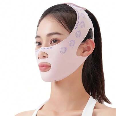Face Bandage, Small V-Line Face Bandage, Face Mask Bandage, V-Shape Face Mask Chin Strap, Face Lifting Mask, Reusable For Sleep, Workout And Yoga